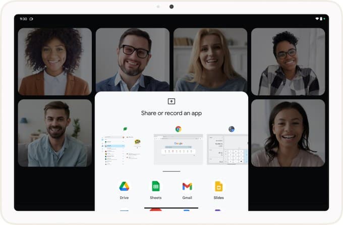 Μερική κοινή χρήση οθόνης tablet Pixel