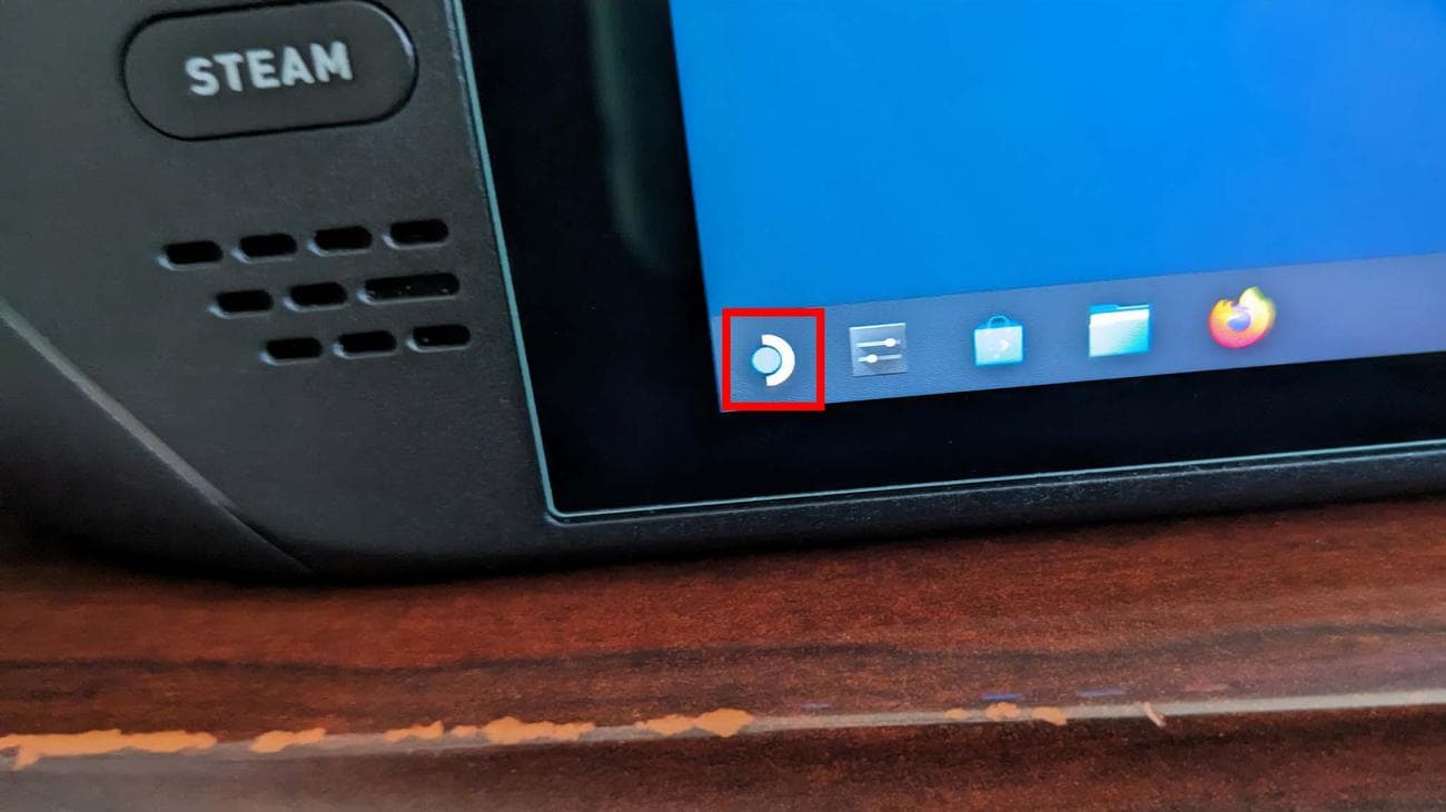 Εικονίδιο επιφάνειας εργασίας Steam Deck.