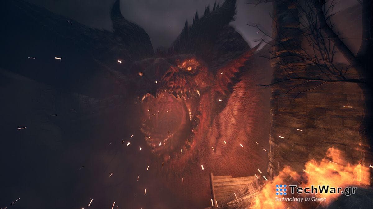 Dragon breathing fire