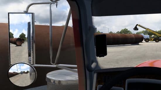 Μια ματιά στο ρεαλιστικό mirror mod της Truckerkid, από την οπτική γωνία της καμπίνας του φορτηγού