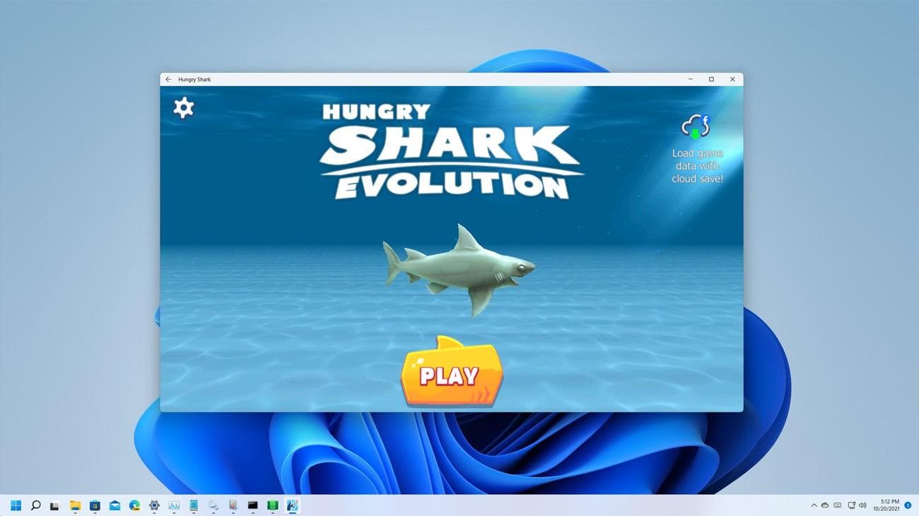 Το παιχνίδι Hungry Shark για android στα Windows