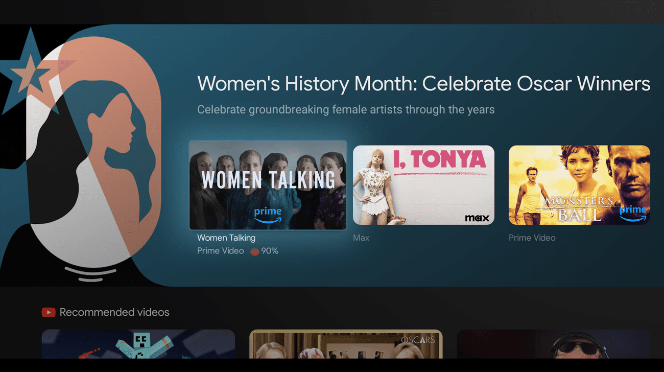 Η αρχική οθόνη του Google TV