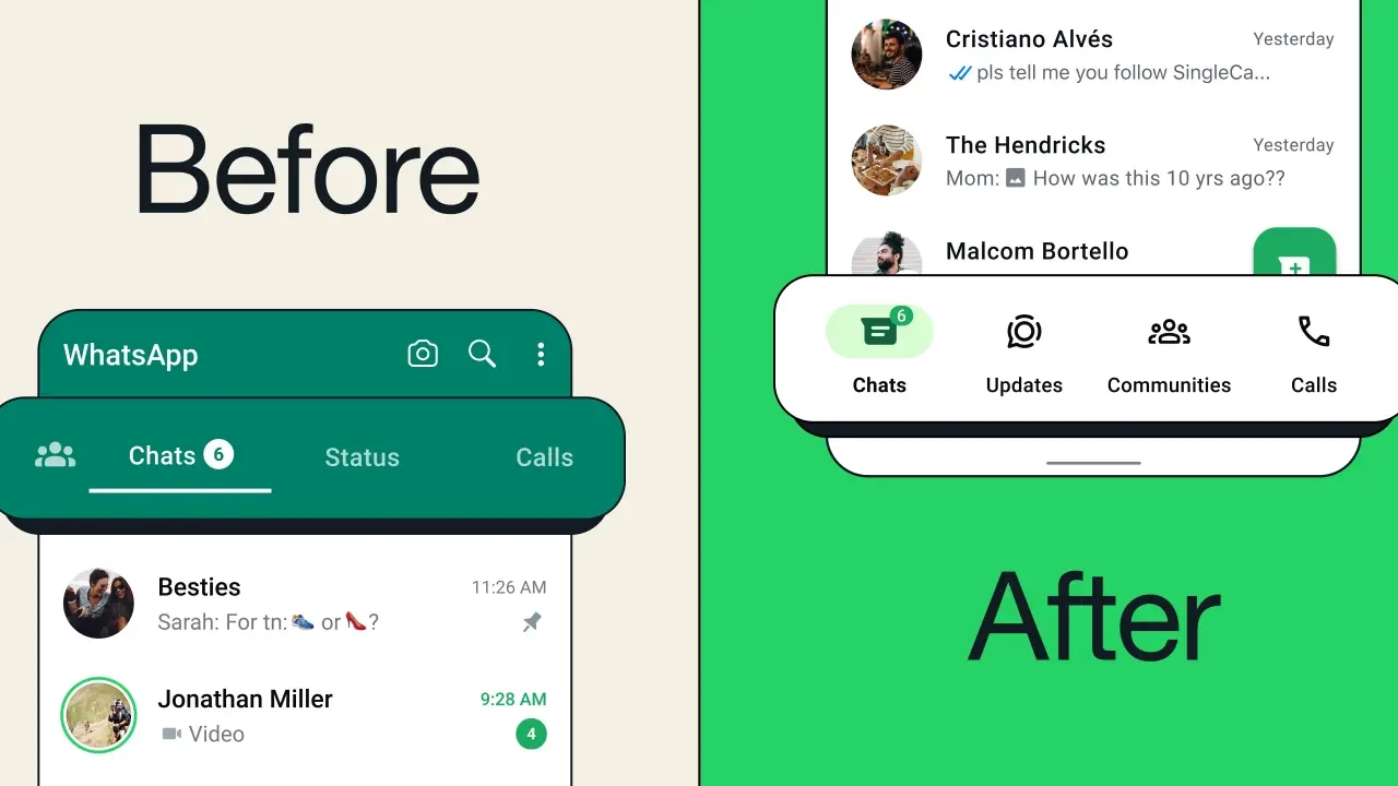 Η νέα διεπαφή του WhatsApp κυκλοφορεί σε όλους τους χρήστες Android 
