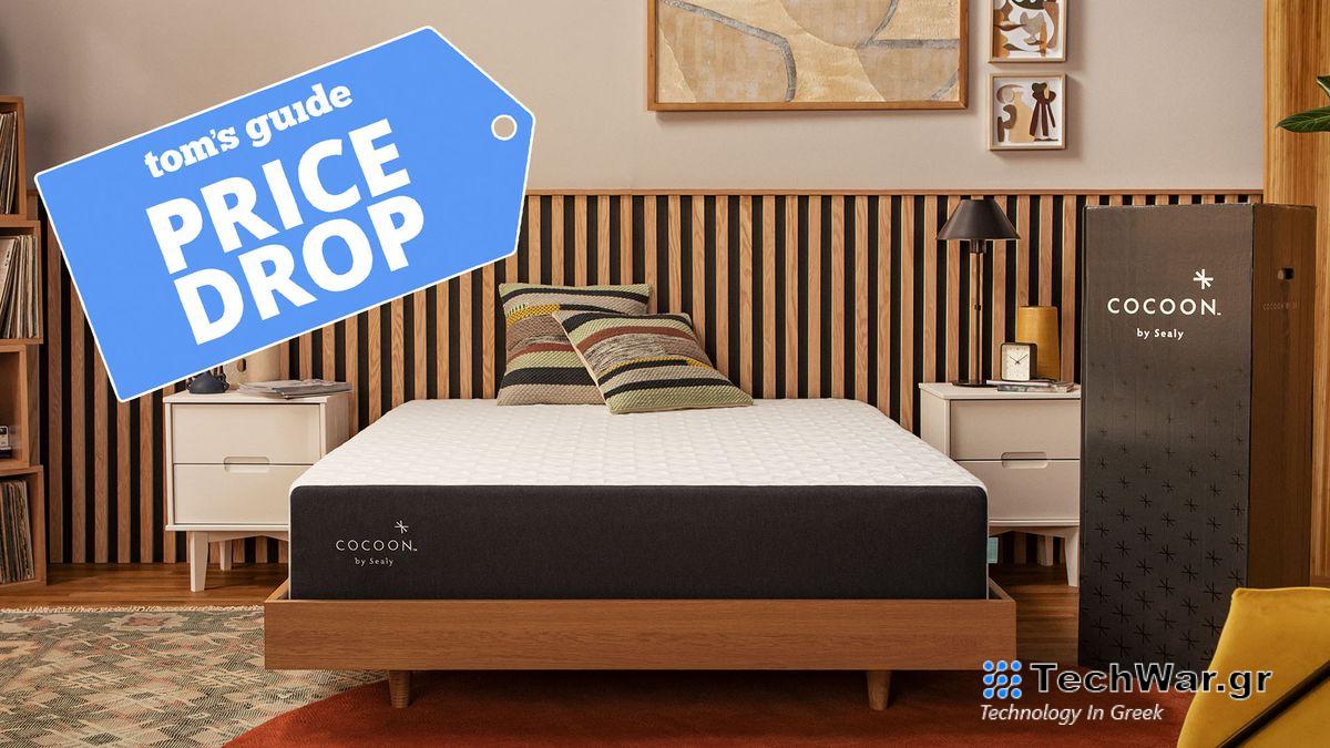 Cocoon by Sealy Chill mattress with Price Drop graphic overlaid