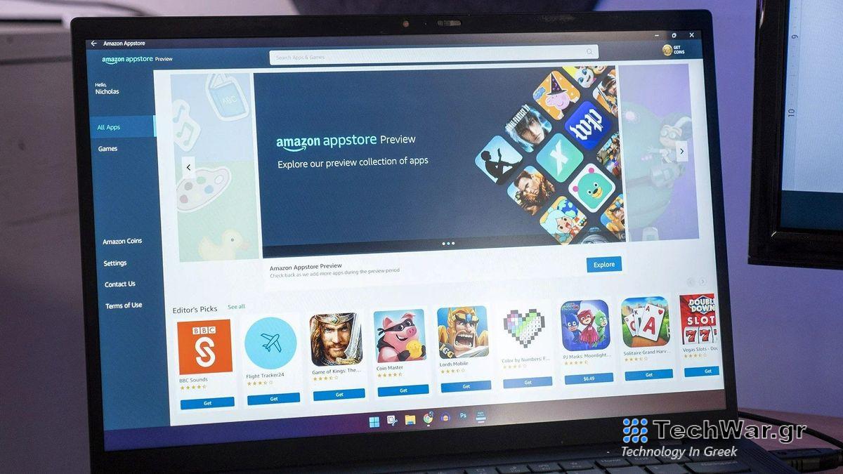 Amazon Appstore on Windows 11