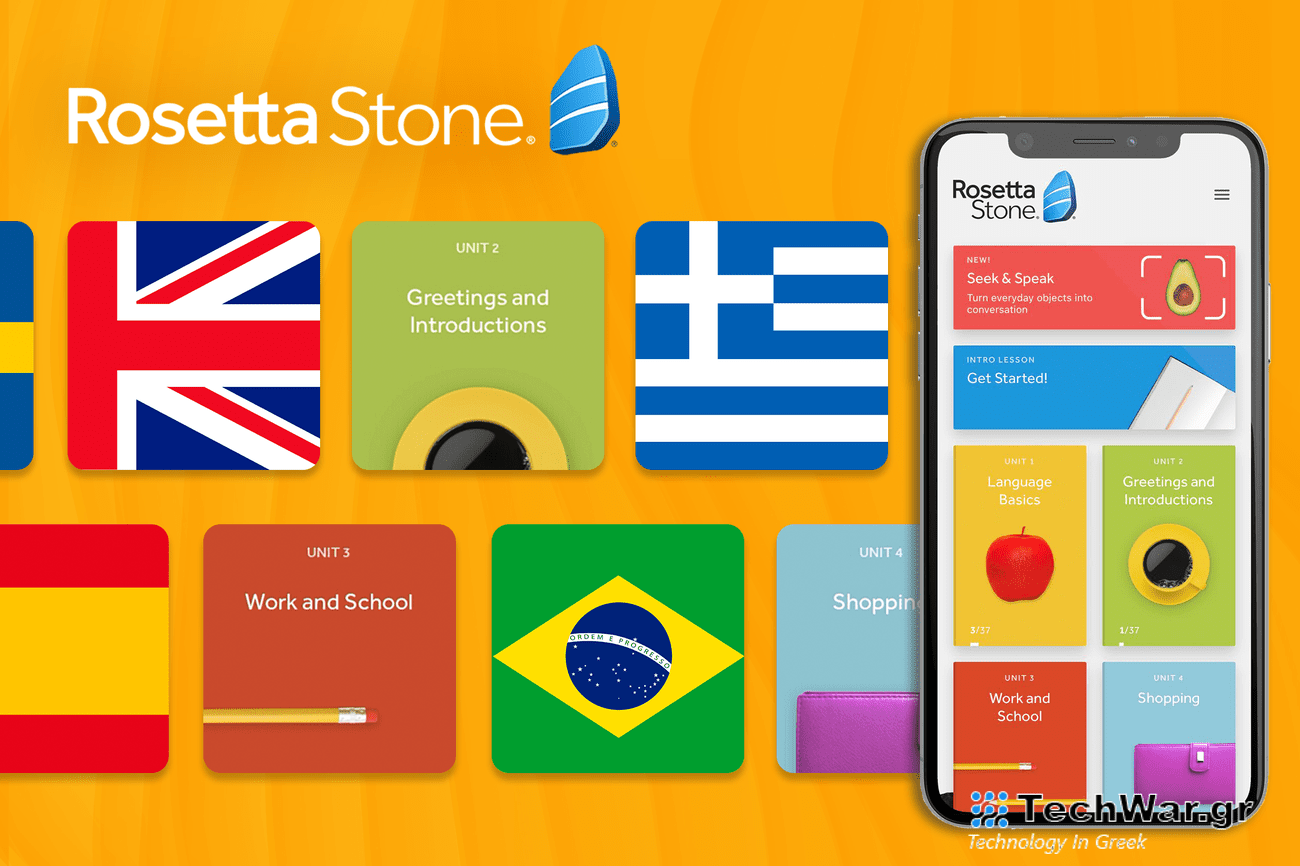An advert for Rosetta Stone.