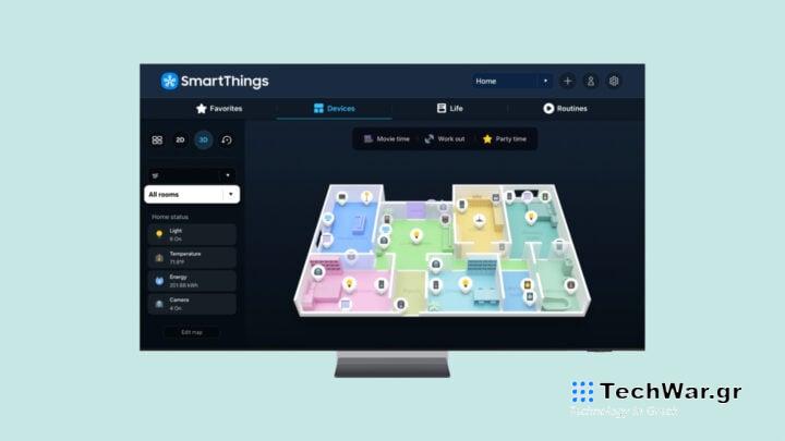 Samsung SmartThings 3D Map View Update TV