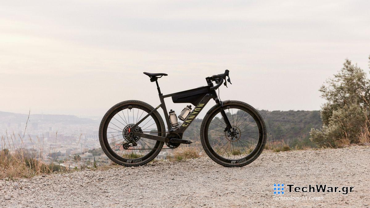 Canyon Grizl:ON electric bike on a hillside path