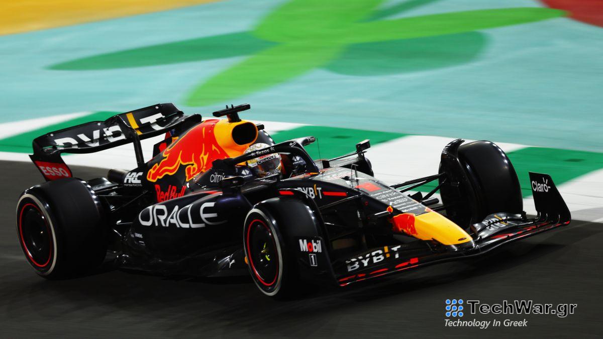 Max Verstappen of the Netherlands driving the Red Bull at the Saudi Arabia Grand Prix.