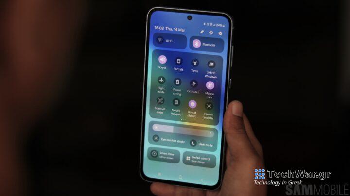 One UI 6.1 Quick Panel (Galaxy A55)