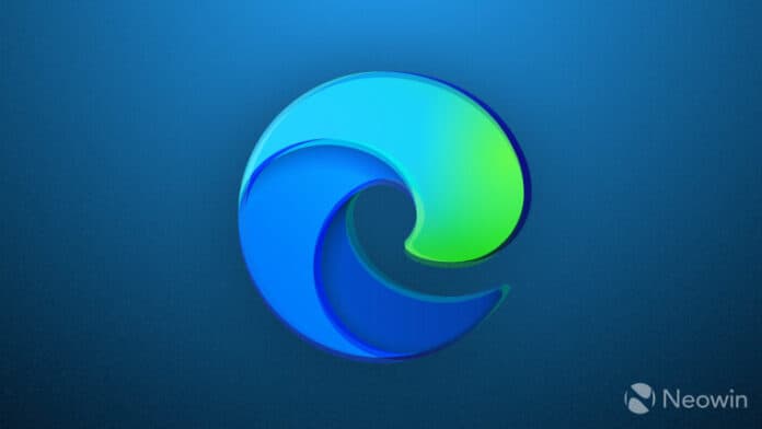 A distorted Microsoft Edge logo