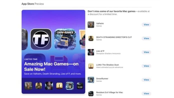 Mac App Store sale