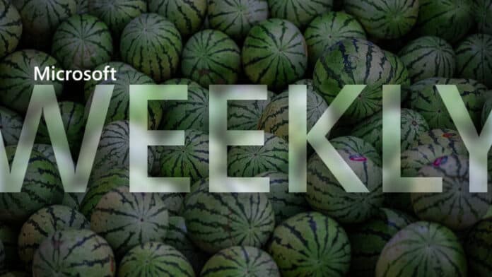 A Microsoft Weekly banner