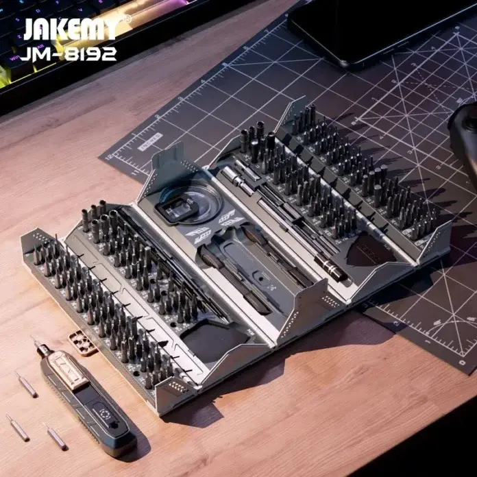 Jakemy JM-8192 : Ένα απίθανο βαλιτσάκι επισκευών με 180 κομμάτια και κατσαβίδι ακριβείας με δεκάδες κεφαλές!