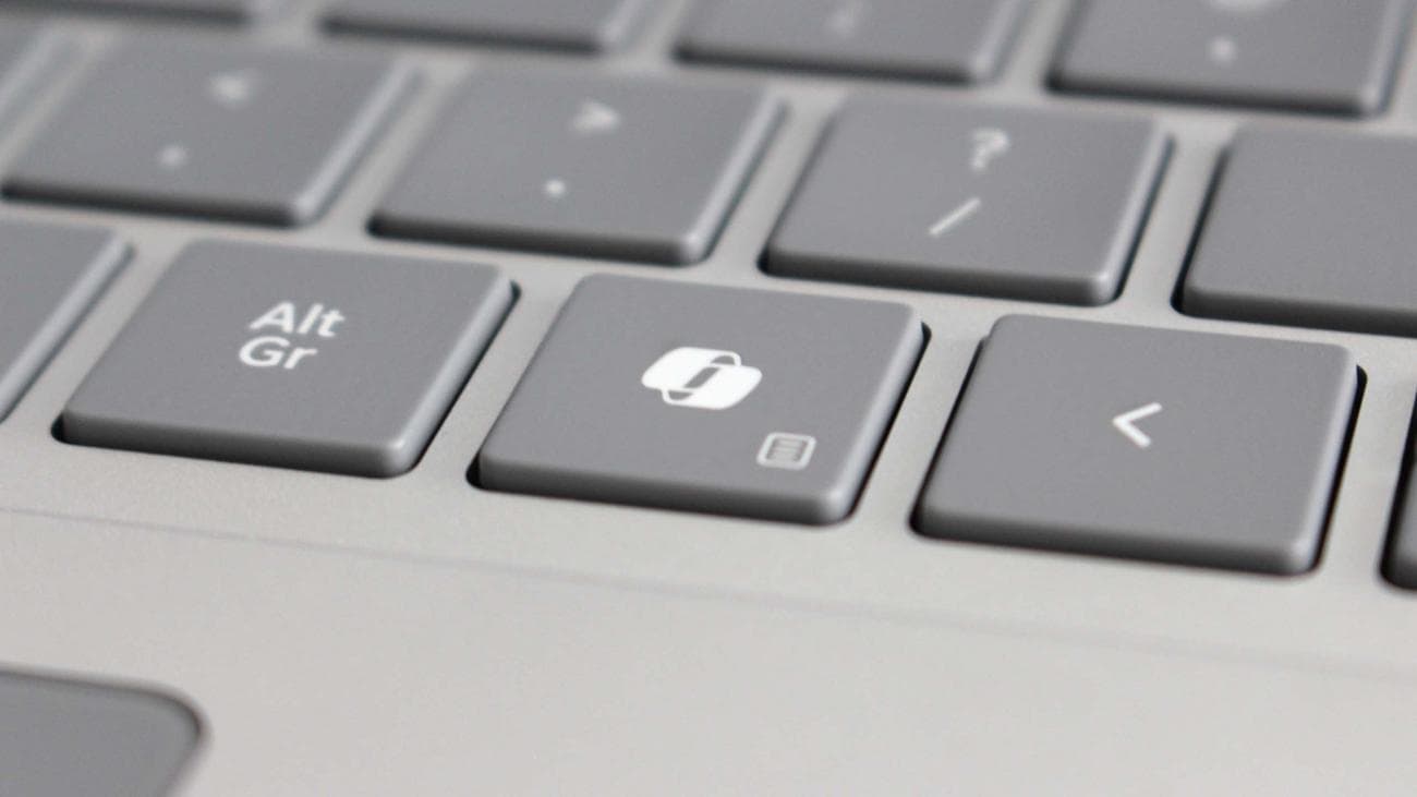 Surface Laptop 7 Copilot key close up