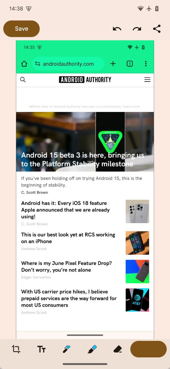 Google Markup V2 με κουμπί remix