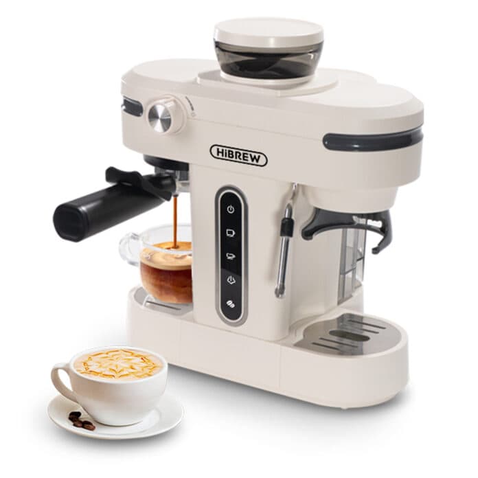 HiBREW H14: Ημιαυτόματη καφετιέρα εσπρέσο με ενσωματωμένο μύλο , στα 159.6€!