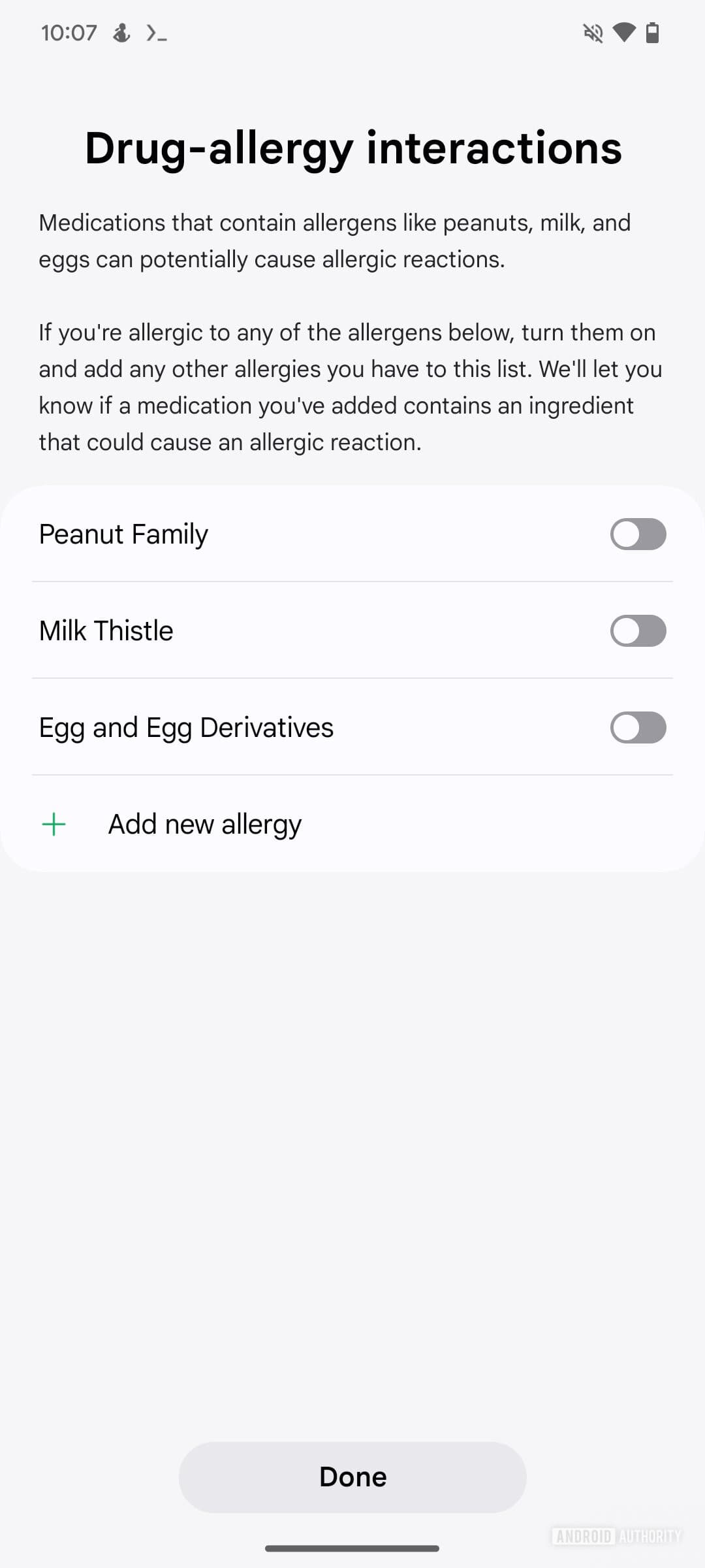 Αλληλεπιδράσεις αλλεργίας με φάρμακα Samsung Health