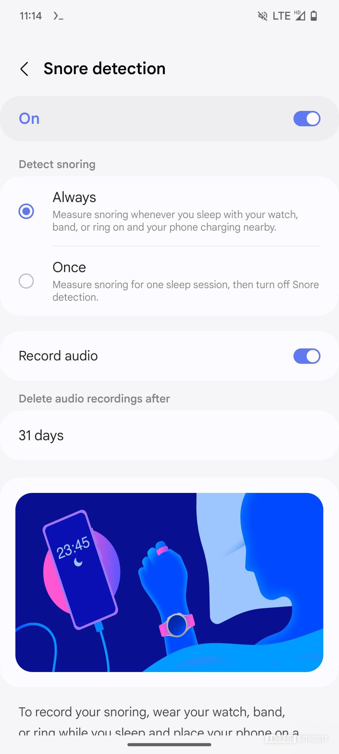 Ανίχνευση ροχαλητού Samsung Health Galaxy Ring
