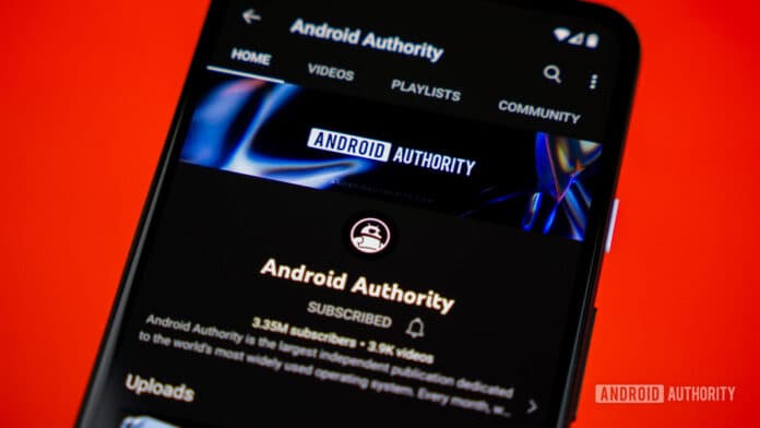 YouTube on smartphone stock photo 10
