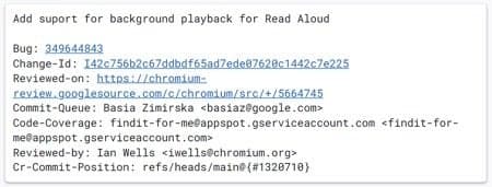 Το Google Chrome για προσθήκη αναπαραγωγής στο παρασκήνιο για Read Aloud στο Android