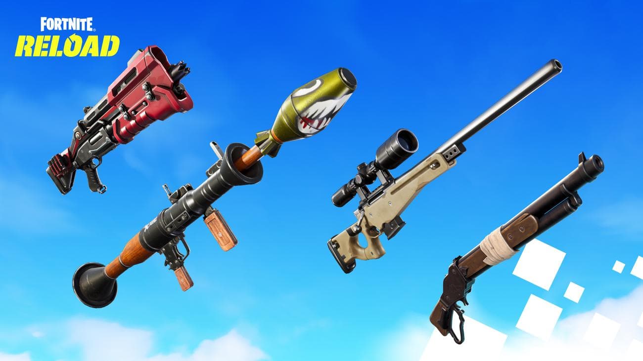 Fortnite Tactical Shotgun, Rocket Launcher, Bolt-Action Sniper Rifle και Lever Action Shotgun