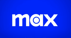 Λογότυπο Max σε μπλε και λευκό