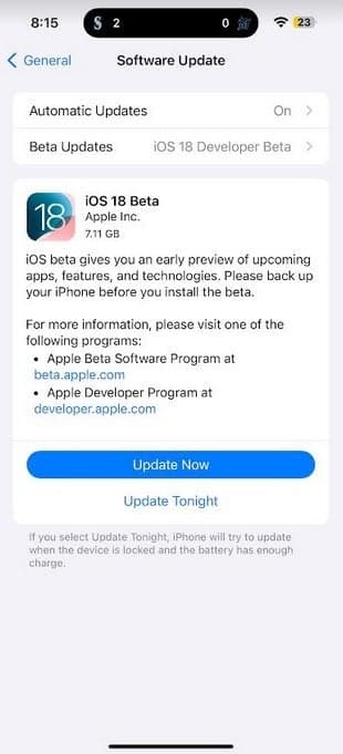 Η Apple θα κυκλοφορήσει το iOS 18 για προγραμματιστές beta 2 τη Δευτέρα - Η Apple λέει ότι θα κυκλοφορήσει το iOS 18 για προγραμματιστές beta 2 τη Δευτέρα
