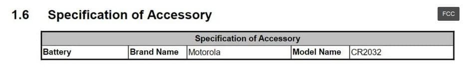 Το Moto Tag θα τροφοδοτείται από μια τυπική μπαταρία κουμπιού CR2032 - ο εντοπιστής αντικειμένων Moto Tag της Motorola λαμβάνει πιστοποίηση FCC, υποστηρίζει Bluetooth LE και UWB