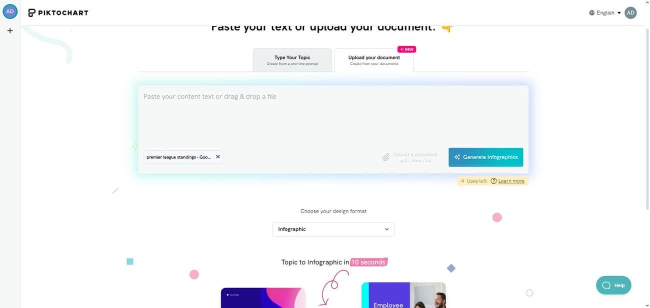 Τι είναι το Piktochart AI και πώς να το χρησιμοποιήσετε: Μετατρέψτε τις ιδέες σε οπτικά άμεσα.  Δημιουργήστε infographics, αφίσες και άλλα με την απλότητα σχεδίασης που βασίζεται σε AI.