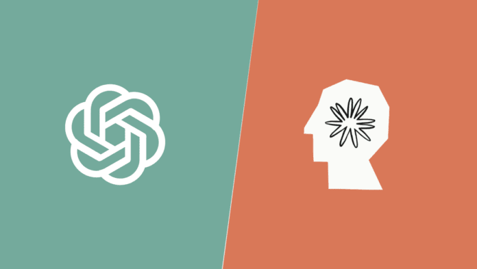 ChatGPT vs Claude (logos for each bot against a color background. Green for ChatGPT and orange for Claude)