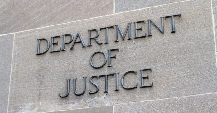 An image showing the Department of Justice lettering
