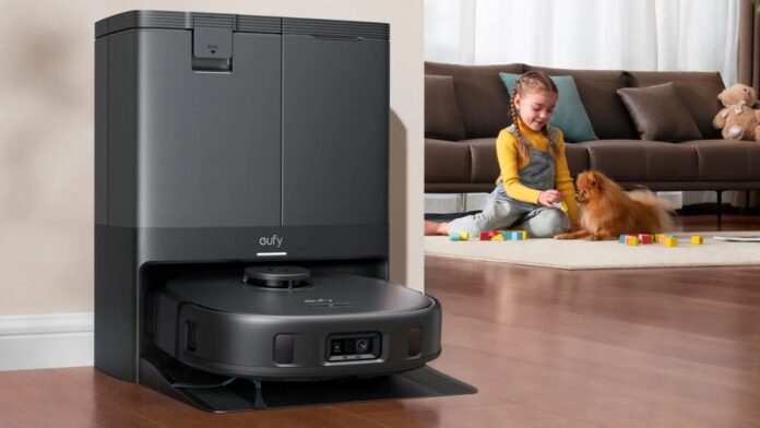 eufy X10 Pro with child and dog in front room