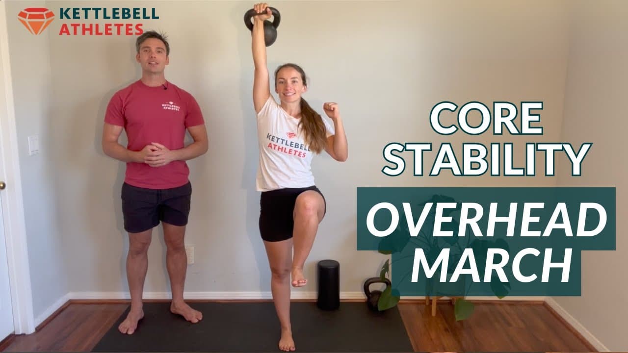 Overhead Kettlebell March |  Σταθερότητα πυρήνα |  Kettlebell Athletes - YouTube