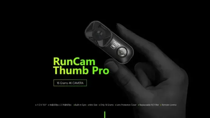 RunCam Thumb Pro - Υπέροχες 4Κ@30fps λήψεις από μια κάμερα 16γρ. που στοιχίζει μόλις 78.8€!