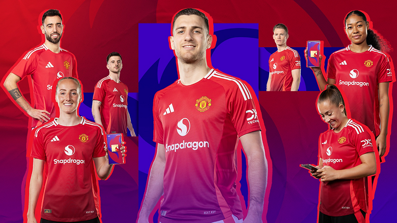 Image credit - Qualcomm - Ο θρύλος του αθλητισμού, Eric Cantona, προωθεί τις φανέλες Snapdragon 2024/25 για τη Μάντσεστερ Γιουνάιτεντ