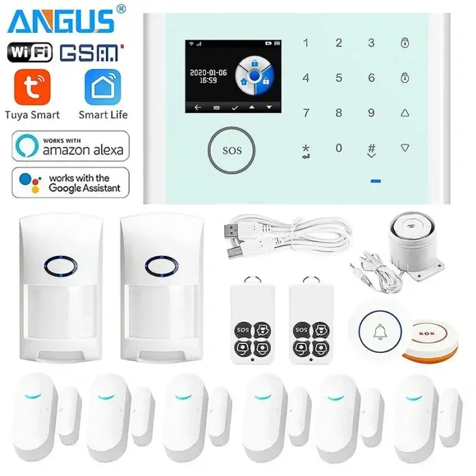 Πλήρες σύστημα GSM συναγερμού της Angus, με 6 παγίδες, 2 ραντάρ, σειρήνα και κουμπί SOS, στα 77€!