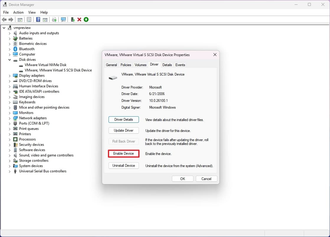 Windows 11 enable drive