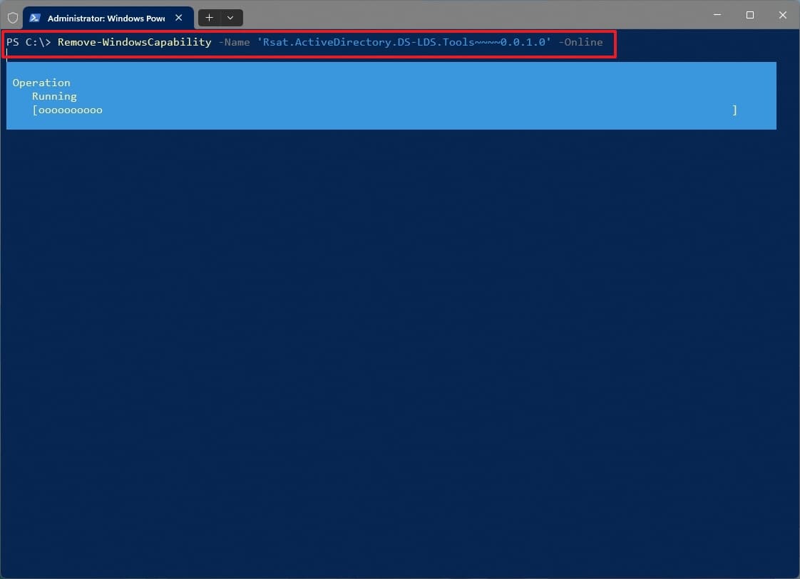 Το PowerShell αφαιρεί το RSAT