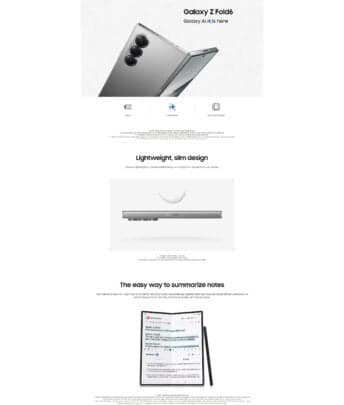 Χαρακτηριστικά Samsung Galaxy Z Fold 6 Design AI