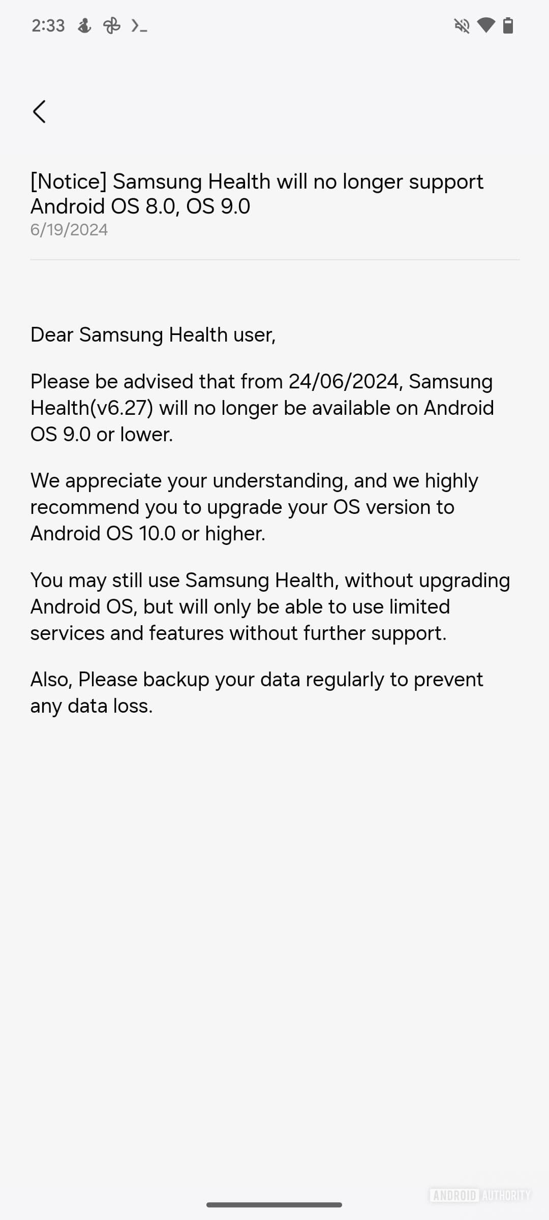 Ανακοίνωση Samsung Health Android 10.
