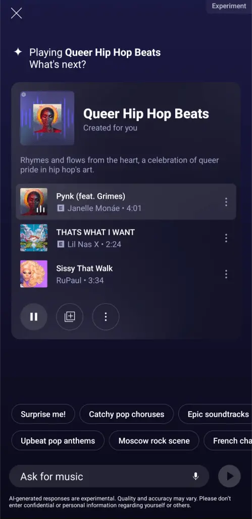 Ραδιόφωνο YouTube Music AI