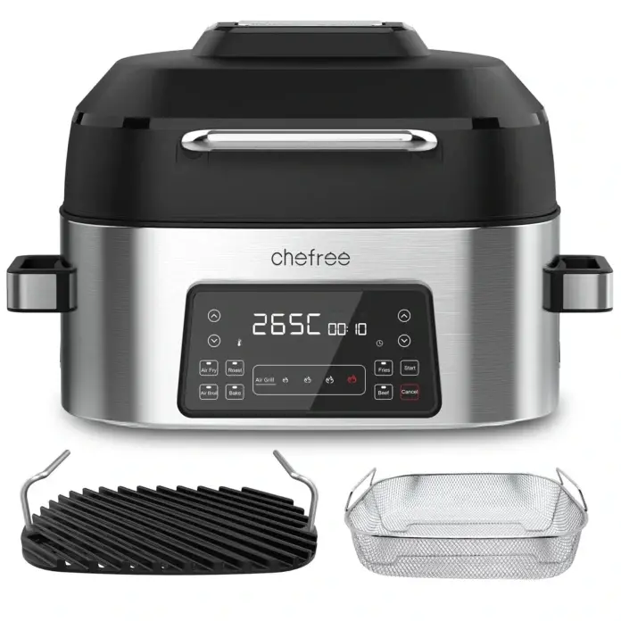 Chefree AFG01 : Grill, φουρνάκι και Air-Fryer με δοχείο 6 λίτρων , για να χορτάσουν πολλοί!