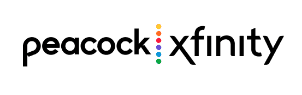 λογότυπα peacock και xfinity δίπλα-δίπλα