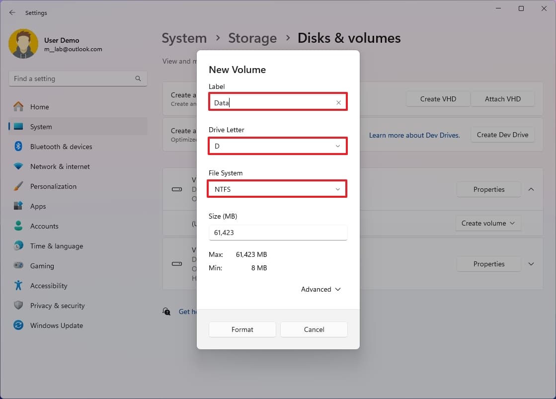 Windows 11 settings volume configuration