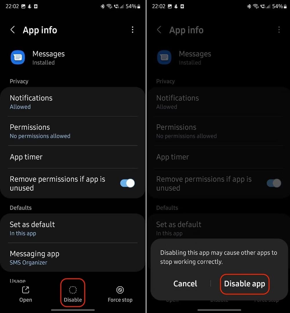 εφαρμογές Samsung διαγραφή