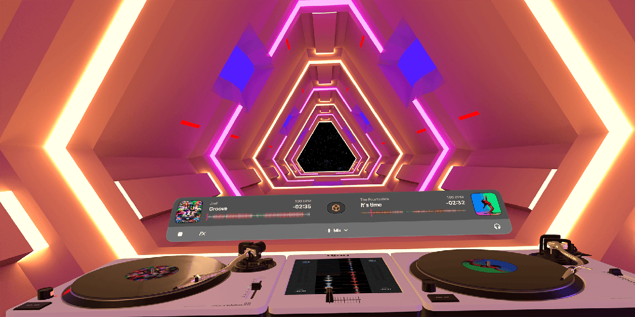Εφαρμογή Algoriddim DJay για Apple Vision Pro