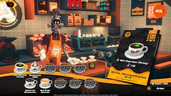 Το εσωτερικό του Coff Cafe, η τοποθεσία της εκδήλωσης Coffee Sorcery Rally Commission Zenless Zone Zero.