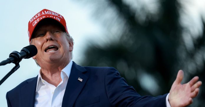 Former President Donald Trump Holds A Campaign Rally In Doral, Florida